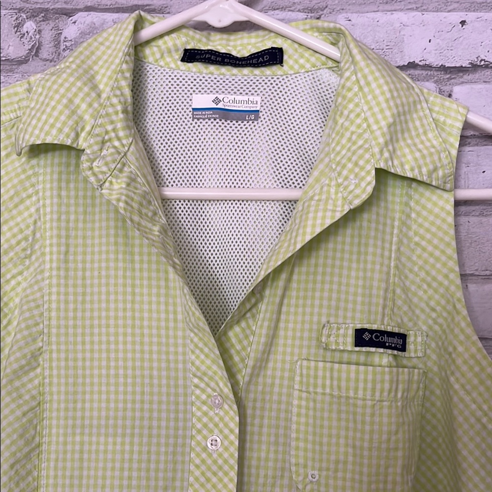 Columbia Green Gingham Midi Dress
